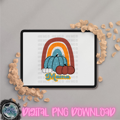 Fall  Rainbow Mama PNG Digital Download