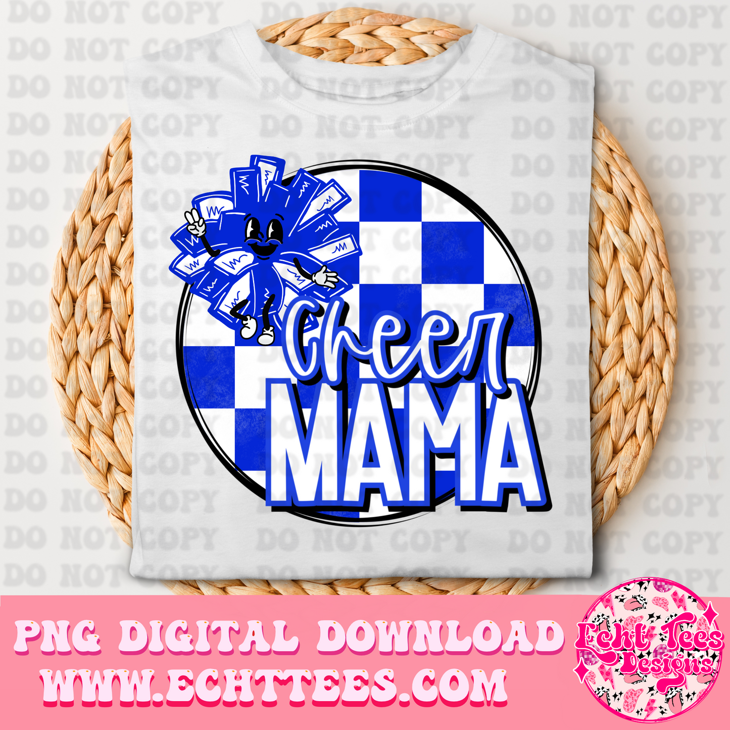 Cheer Mama Blue PNG Digital Download