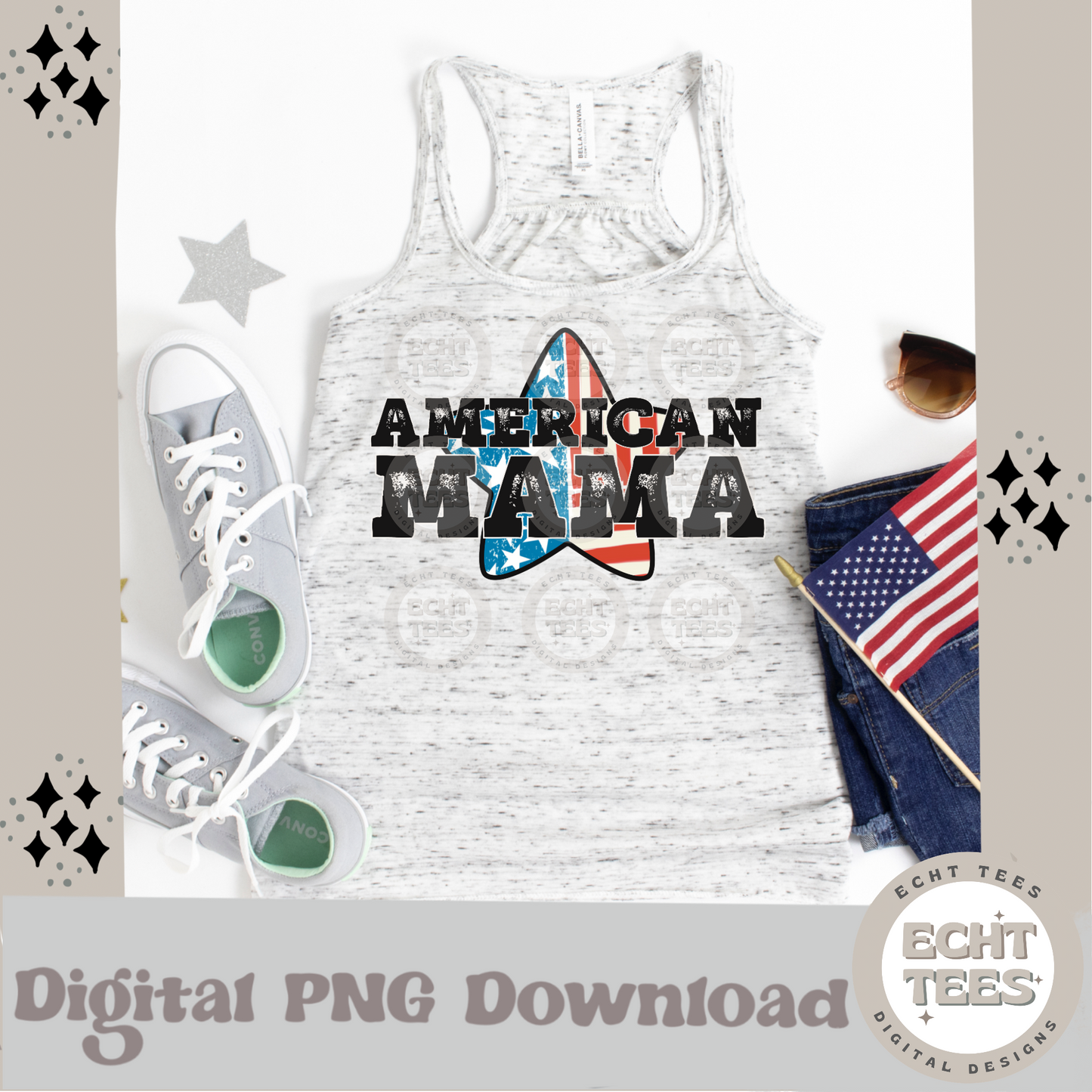 American mama  PNG Digital Download
