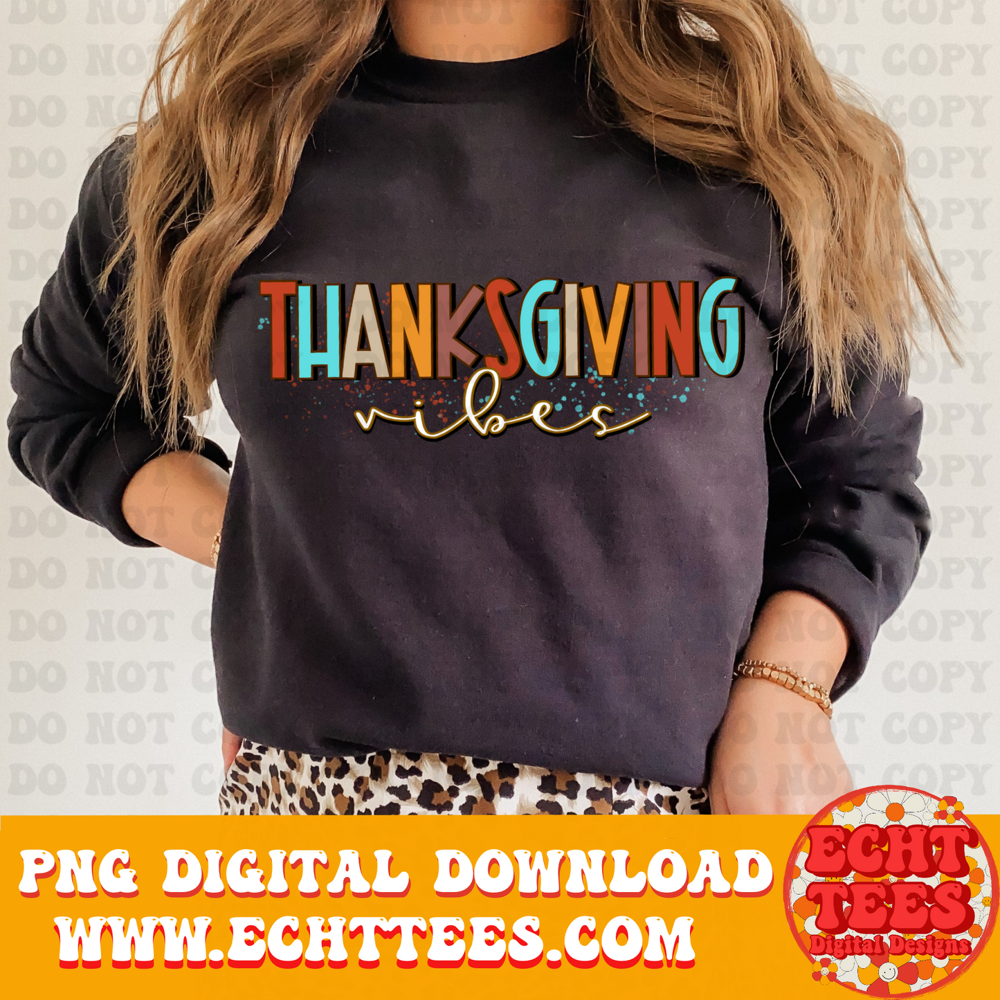 Thanksgiving Vibes PNG Digital Download