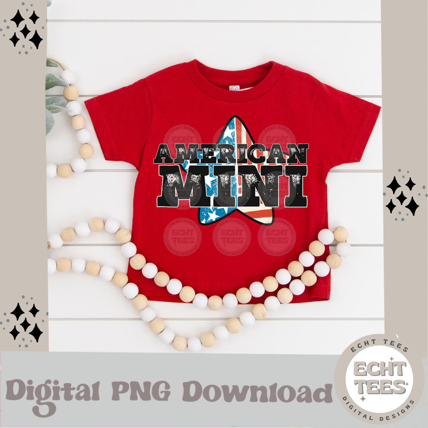 American mini PNG Digital Download