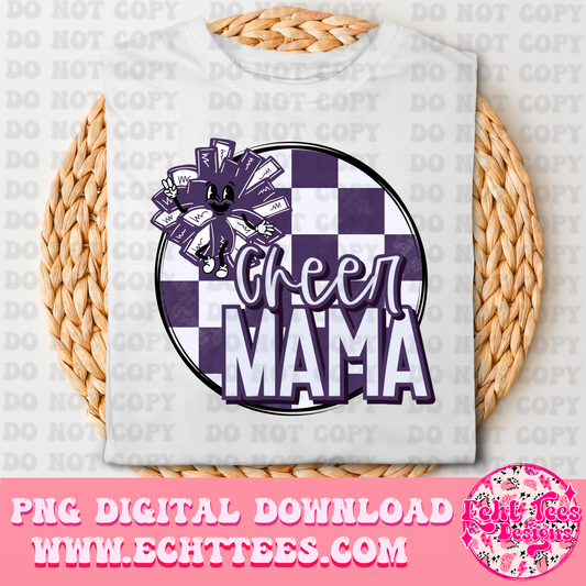 Cheer Mama Purple PNG Digital Download