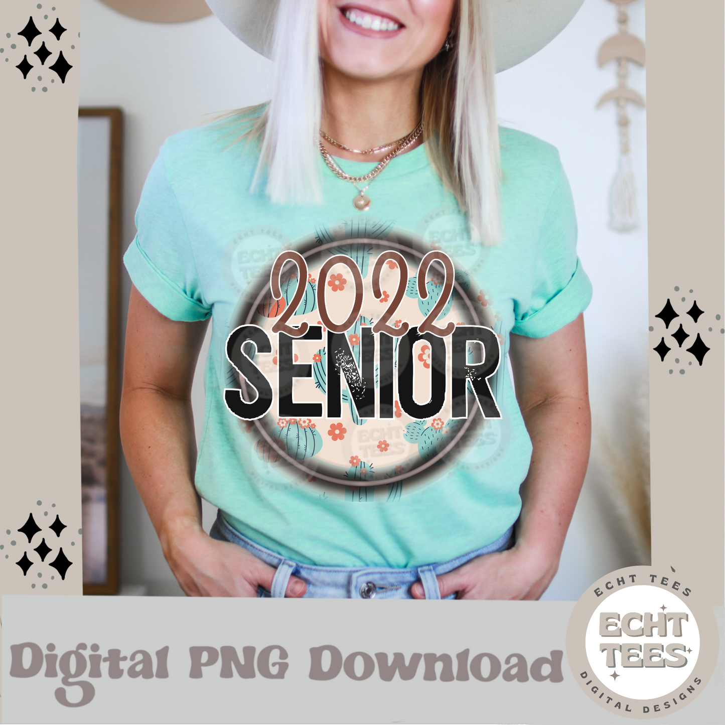 Senior 2022 cactus PNG Digital Download