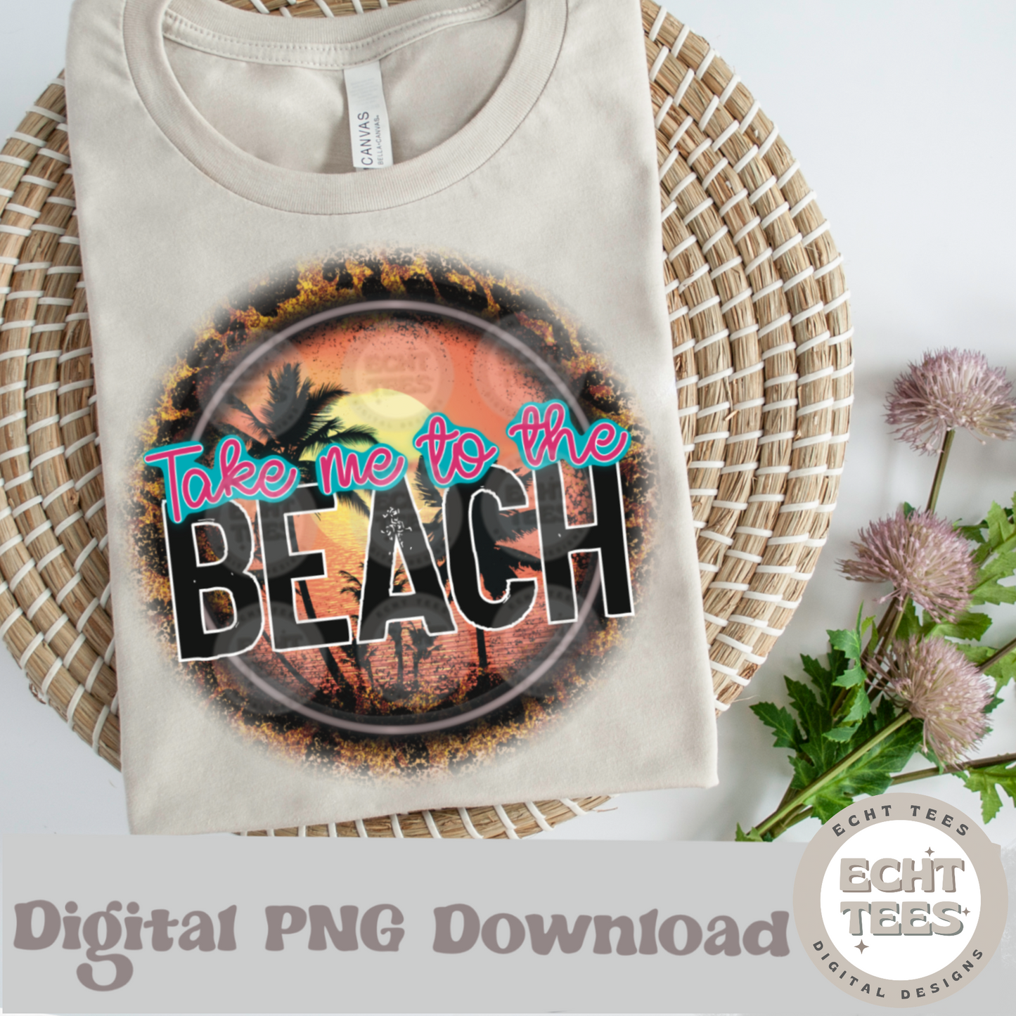 Take me to the beach PNG Digital Download