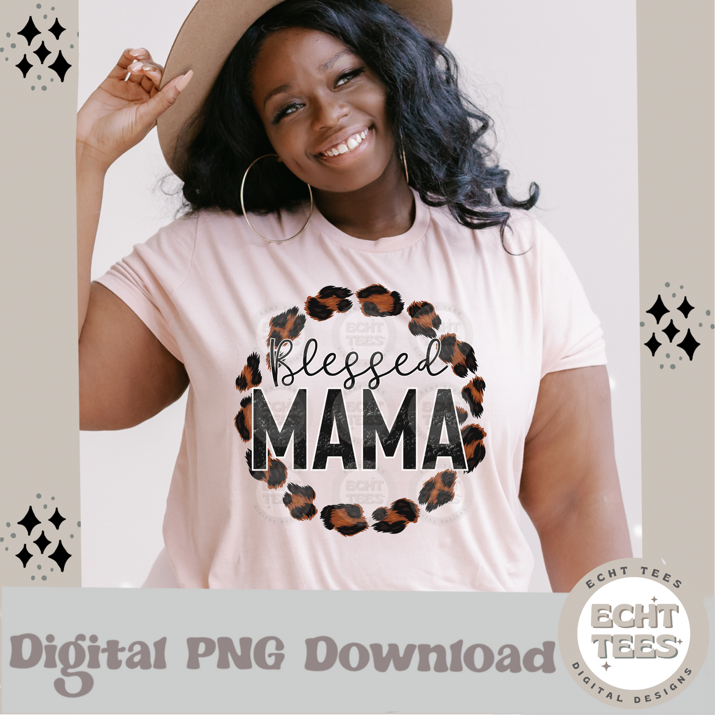 Blessed Mama PNG Digital Download