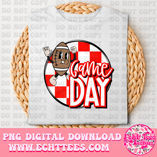Game Day Red PNG Digital Download
