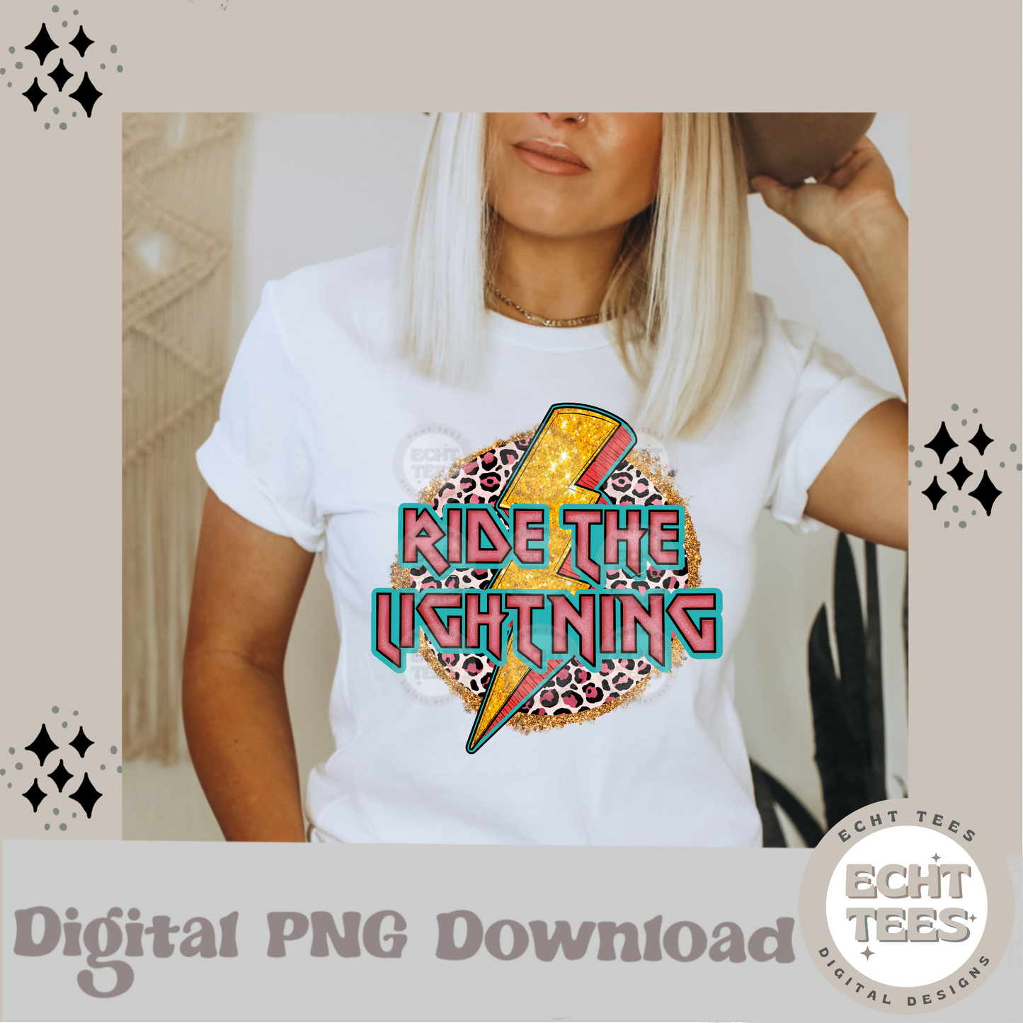 Ride the Lightning PNG Digital Download
