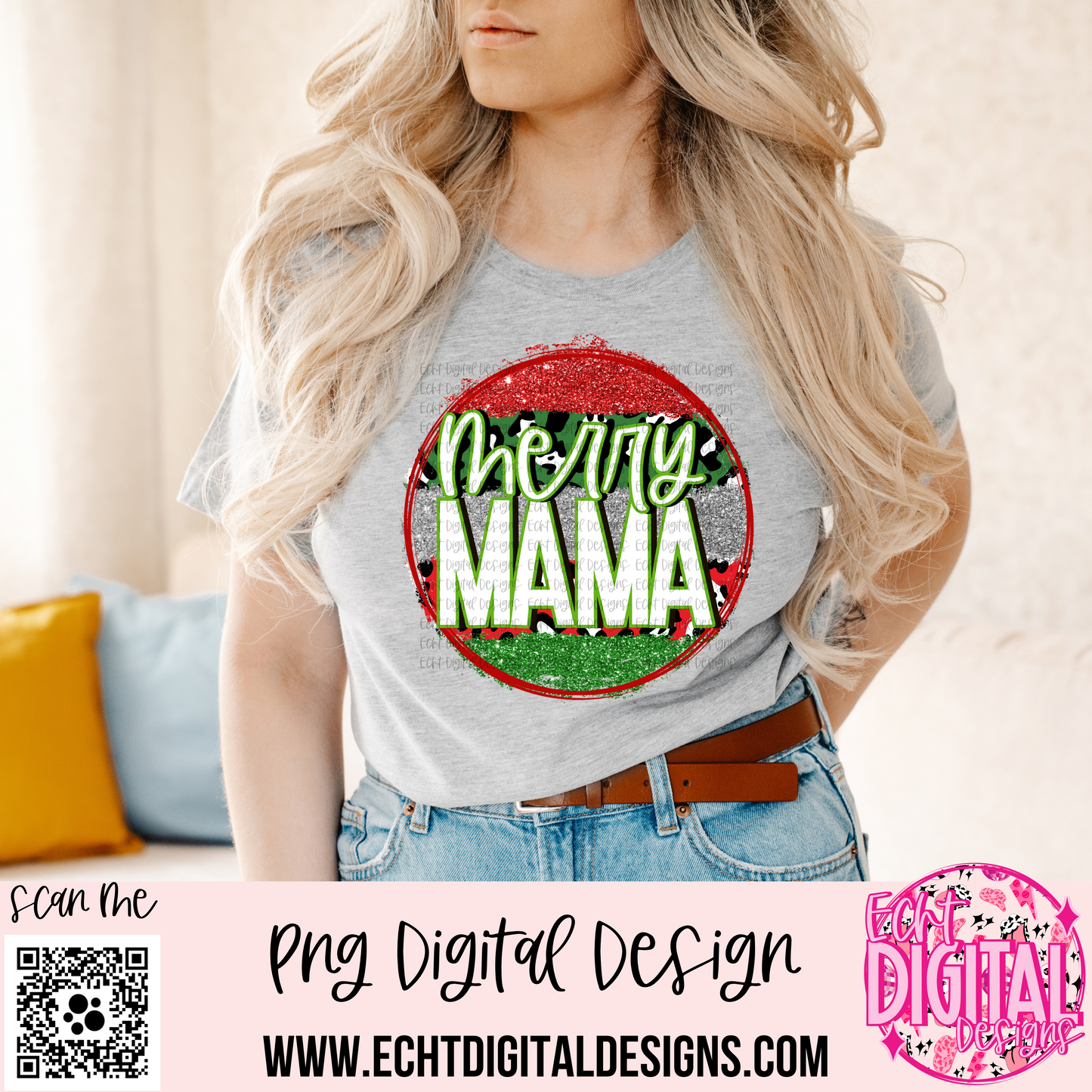 Merry Mama PNG Digital Download