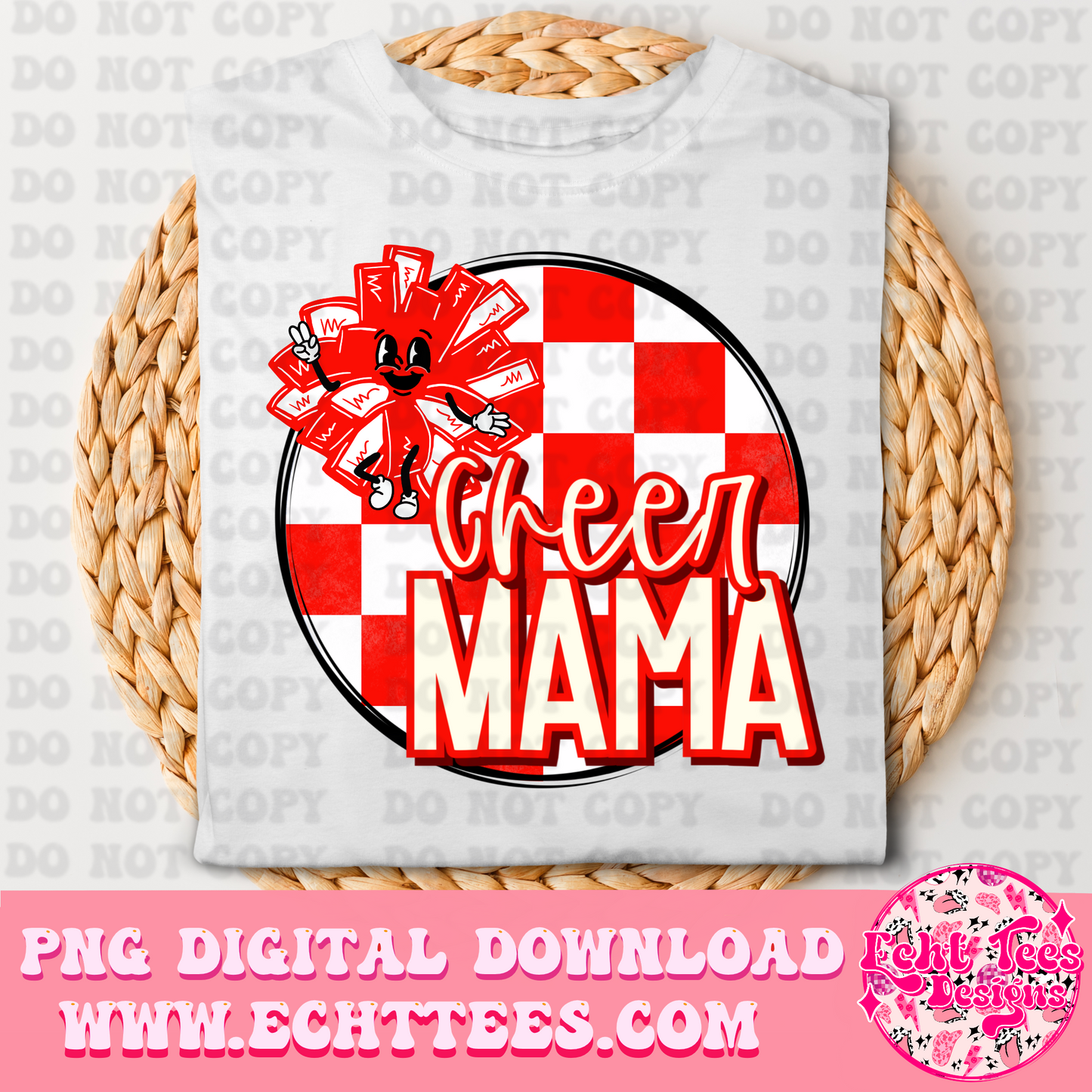 Cheer Mama Red PNG Digital Download