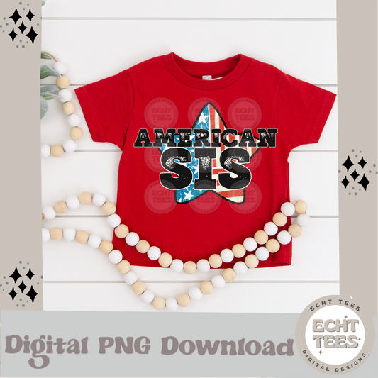 American Sis PNG Digital Download