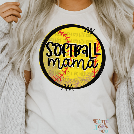 Softball mama PNG Digital Download
