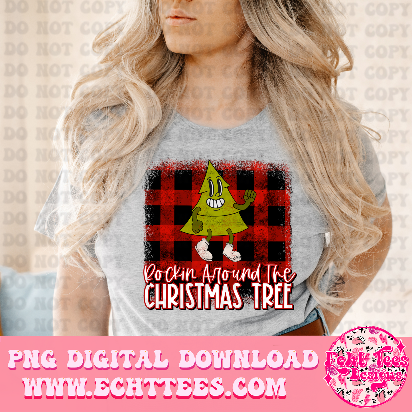 Rockin around the Christmas tree PNG Digital Download