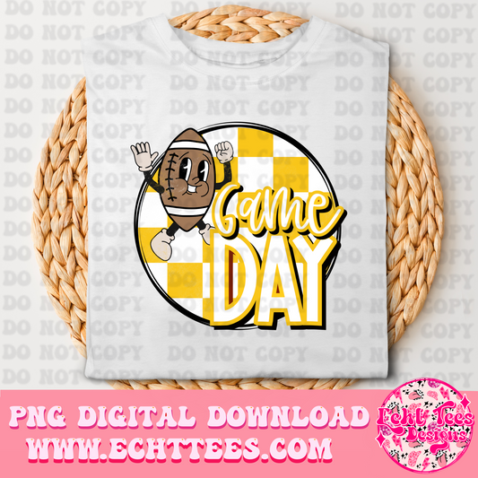 Game Day Yellow PNG Digital Download