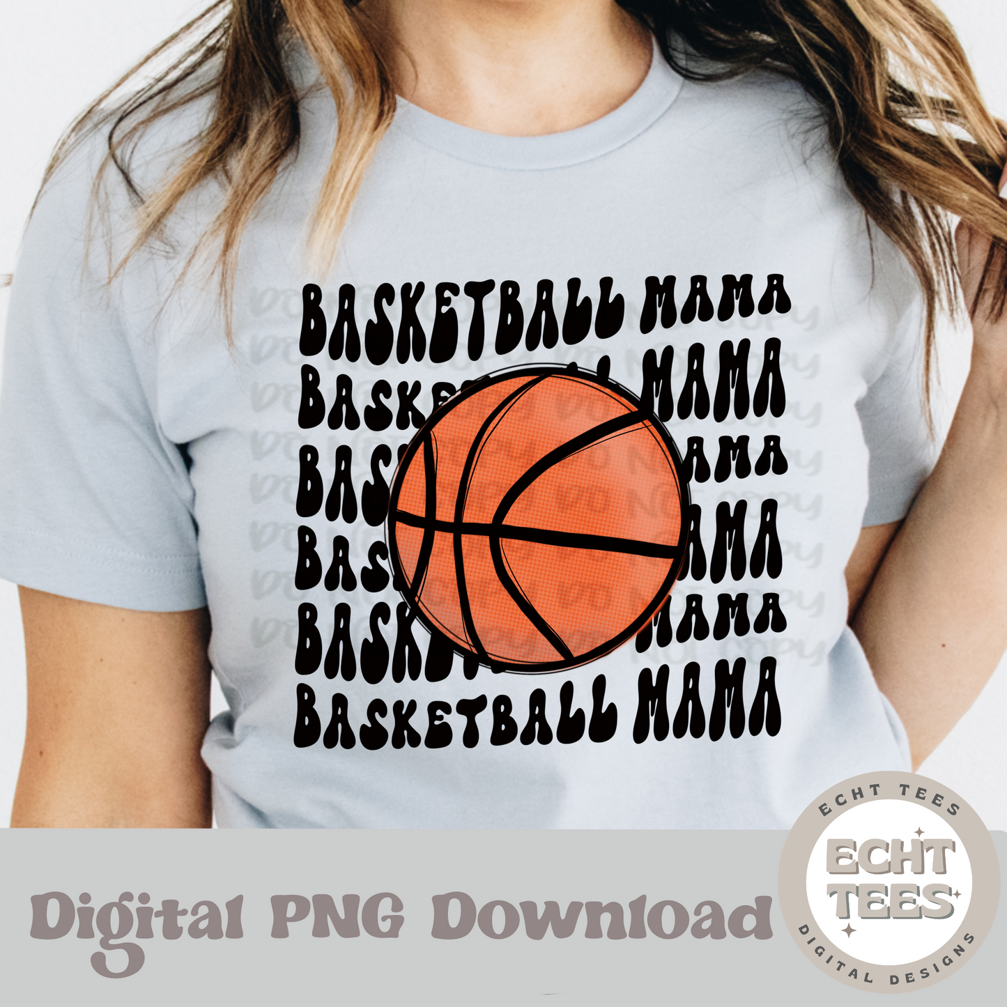 Retro Basketball Mama PNG Digital Download